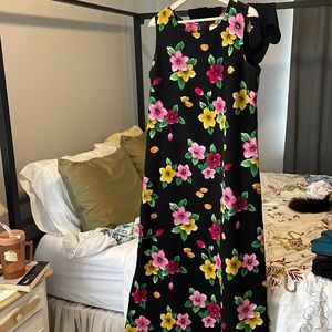 Vintage tropical print dress